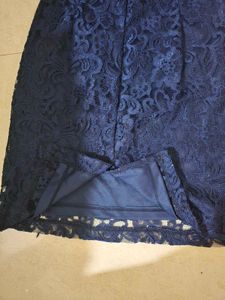 Elegant Navy Lace Dress
