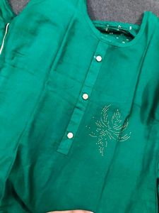 Green Embroidered Kurti