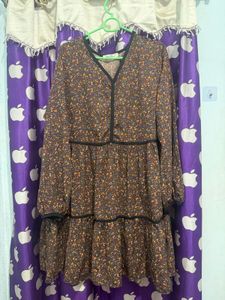 Floral Print Tiered Mini Dress