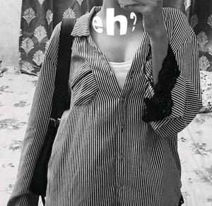 Striped Button-Up Shirt