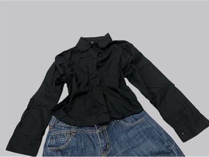 Black Button-Up Blouse