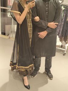Black ethnic anarkali