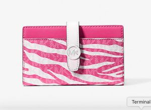 Og Michael Kors Pink Zebra Print Wallet