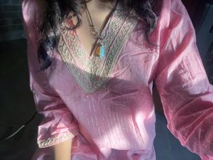 Pink kurta sequins (girly aesthetic)