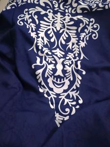 Elegant Navy Blue Kurta Set Material