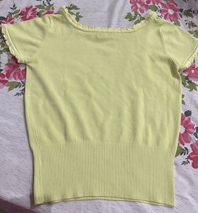 Cute Yellow Knit Top