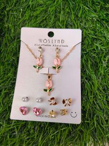 Elegant Swan Necklace &amp; Earring Set