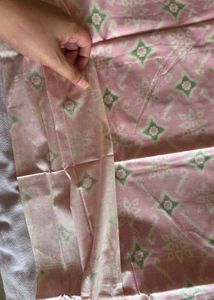 Elegant Green material with Pink Embroidery