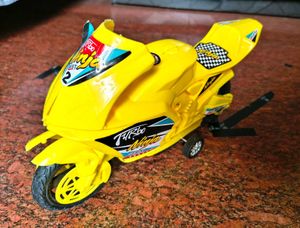 Yellow Turbo Ninja Toy Motorcycle