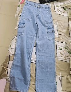 New Blue Cargo Jeans For Women