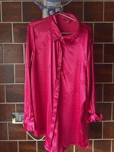 Original Guess Satin Shirt - Hot Pink