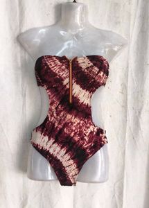 Stylish Tie-Dye One-Piece Swimsuit