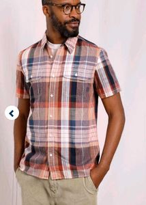 Best summer cotton Weird Fish Plaid Casual Shirt