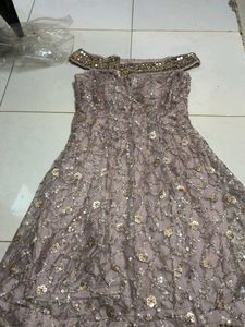 Elegant Off-Shoulder Sequin Embroidered Dress