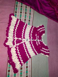 Cute Knitted Baby Dress Crochet Winter