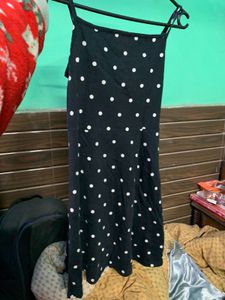 Classic Black &amp; White Polka Dot Dress