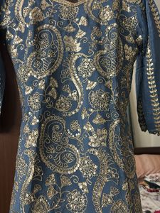 Embroidered Blue Kurta
