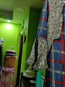 Stylish Plaid Kurta Set
