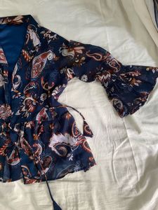 Stylish Printed Peplum Jacket