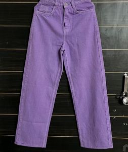 PURPLE WIDE LEG JEANS