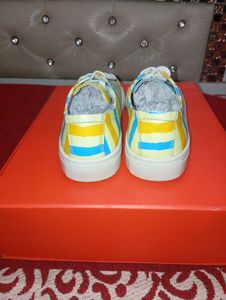 CLOG LONDON men's yellow &amp; turquoise blue