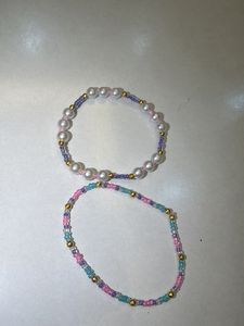 Handmade Set of 2 Beaded Bracelets