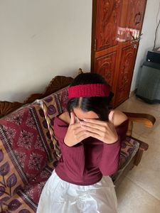 Red Knit Headband
