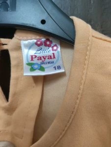 Orange Kids Or Baby/ Girl Dress