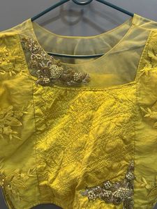 Stunning Yellow Embroidered lehnga set