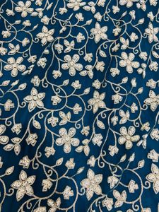 blue crop top fully embroidered