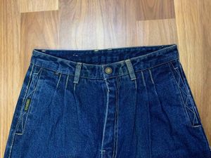 Classic Blue Wide Leg Denim Jeans