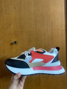 RED BLACK SNEAKERS( PUMA INSPIRED) SIZE 38