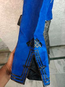 Vibrant Blue Embroidered Jacket