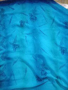 Blue Rose Saree with readymade Blouse