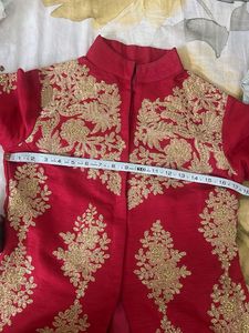 Elegant Pink Kurta Set with Gold Embroidery