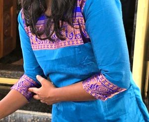 Teal Blue Kurta Set with Dupatta