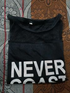 Black Sheer Sleeve T-Shirt