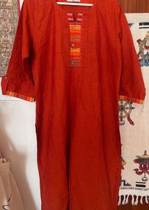 Vibrant Orange Kurta
