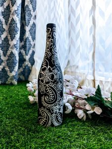 Hand-Painted Decorative Bottle Vase