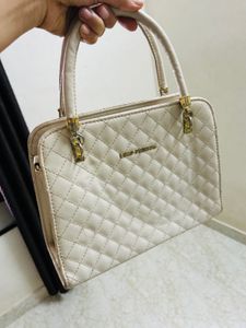 lino perros Cream Handbag