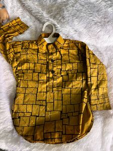 Stylish Yellow Printed Kurta