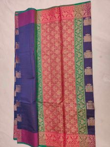 Banarasi Cotton Saree with Zari