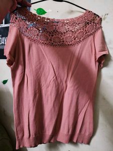 Boho Crochet Trim Top