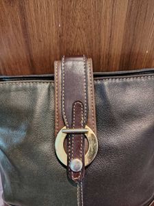 Dark Green &amp; Brown Shoulder Bag