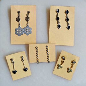 🆕 Assorted Dangle Earrings Set of 5 pairs