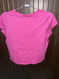 SHEIN Pink "Feminine Urge" Crop Top