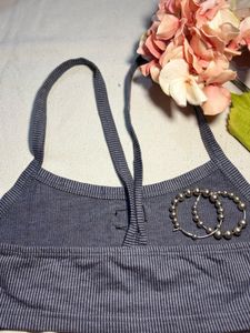 Striped Racerback Sports Bra