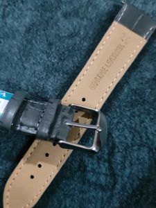 AQVA Black Leather Watch Strap 20mm