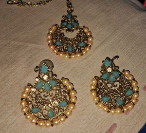 Beautiful Pearl & Turquoise Jewellery Set