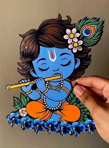 Cute Krishna Flute Key Holder